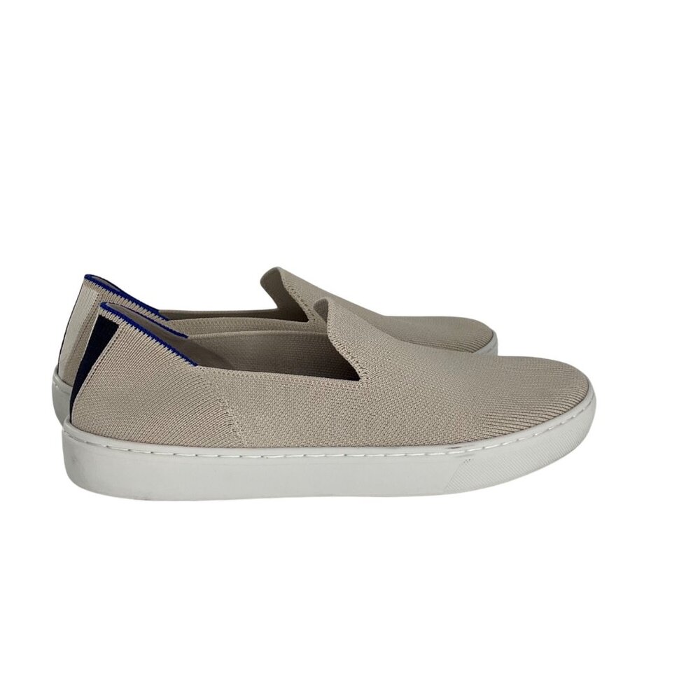 Rothys The Original Slip-On Sneakers Beige tan Knit minimalist 8.5 Casual Shoes